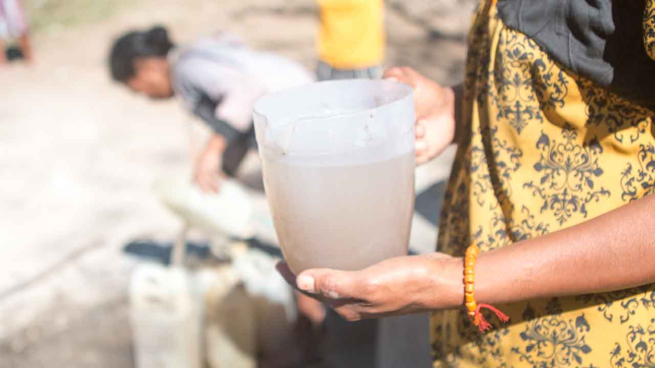 Drinking impure water in rural villages can look like this!