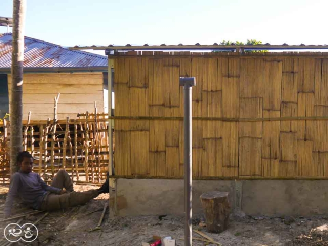 Construction of the first sanitary facilities in the village